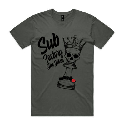 MENS - Chess Skull BLACK Print  Front and back Thumbnail